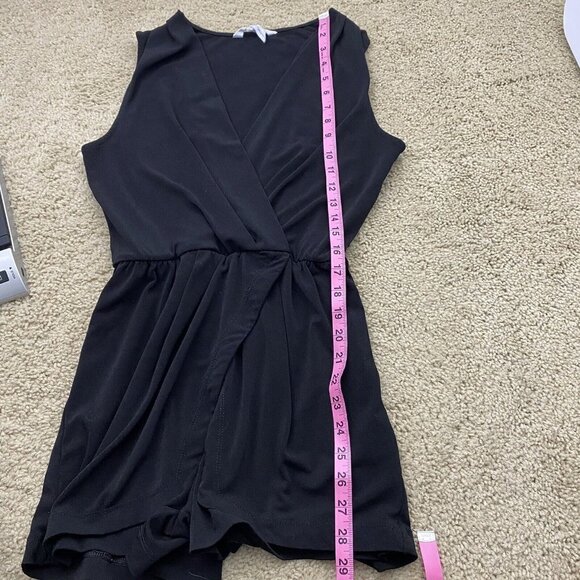 BCBGeneration Womens Romper Size S Black Sleeveless Polyester Blend Faux Wrap - Picture 6 of 9